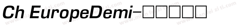 Ch EuropeDemi字体转换